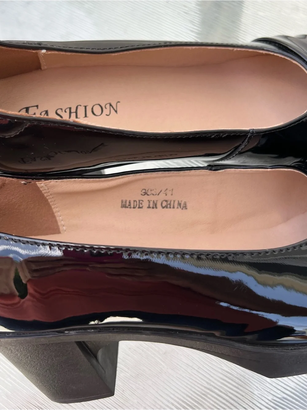 Black Patent Leather Women's Platform